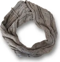 Loop Schal » Winter Damenschal » Strickschal » Damen Schal mit Strickmuster [taupe]