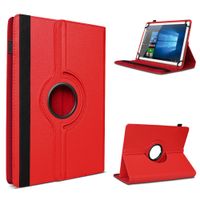 Tablet Hülle Odys Falcon 10 plus 3G Tasche Schutzhülle Case Cover 360° Drehbar, Farbe:Rot