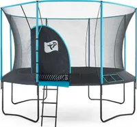 TP Toys trampolina "Genius" z siatką zabezpieczającą niebieska/czarna Ø 366 cm