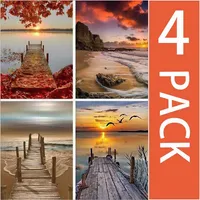 4 Stück 5D Diamant Painting Bilder mit Diamond Painting Zubehör DIY malen nach Zahlen Erwachsene Kinder