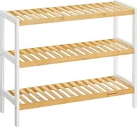 3-ÚROVŇOVÝ BAMBUSOVÝ STOJAN NA TOPÁNKY, ORGANIZÉR NA STOJANE, ÚLOŽNÁ POLICA, 70 X 26 X 55 CM (Š X H X V), IDEÁLNY