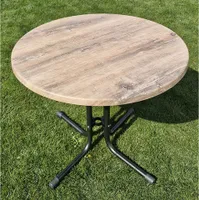 Skládací kulatý bistro stůl, 80 cm, hnědý