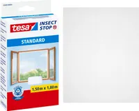 tesa Fliegengitter Standard Insektenschutz Fenster ohne Bohren weiß 1,5 x 1,8 m