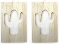 2 Holzbretter Kaktusmasche 15 x 24 cm