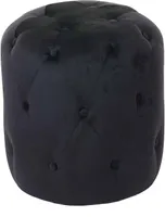 Stolička HWC-D22, otomanská stolička, 42x39cm MVG-certifikát  sametová černá