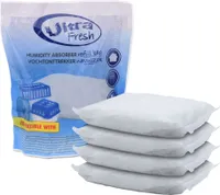 Luftentfeuchter Nachfüllbeutel 450g - 4er Pack - Ultra Fresh Raumentfeuchter Granulat Nachfüllpack
