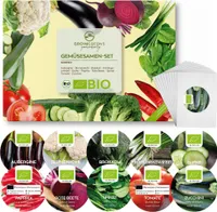 Gemüsesamen Set (10 Sorten) - Gemüse Samen Anzuchtset aus biologischem Anbau ideal für Terrasse, Balkon & Garten