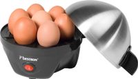 Bestron Eierkocher mit Messbecher und Eierstecher, für 1-7 Eier, Breakfast Club, 350 Watt,  Farbe: Schwarz