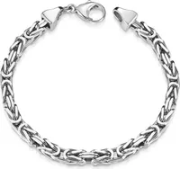 MATERIA by Matthias Wagner Königskette Silber Herren Armband 5mm 31,5g diamantiert rhodiniert in 19 20 21 22 23cm SA-10