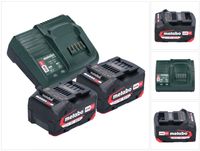 Metabo Basic Set 2x Li-Power Akkupack 18 V 4,0 Ah + Metabo SC 30 Ladegerät 12 - 18 V