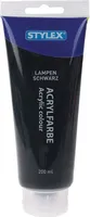 Stylex 28521 Acrylfarbe 200 ml Tube Lampenschwarz matt