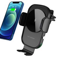 15W Fast Wireless Charger Autotelefonhalter mit Ladefunktion Autoinduktionsmotor Betrieb Qi Ladestation Autotelefonhalter Autobelüftung für iPhone