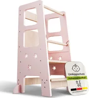 Juskys Lernturm Henny - für Kinder ab 1 Jahr, Stehhilfe - Rosa