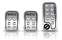 3tlg. Sparco Racing Pedal Set Sport Pedale Pedalkappen Fusspedal Fussstütze