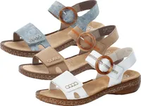 Rieker Damen Sandaletten Sandalen 628Z3, Größe:41 EU, Farbe:Beige