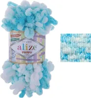 100g Strickgarn ALIZE Puffy Color Fingerstrickgarn Schlaufenwolle