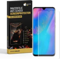 2x Panzerfolie für Huawei P30 Pro FULL CURVED ANTI-SHOCK Displayschutzfolie KLAR Schutzfolie ANTI-SHOCK, ANTI-KRATZ, ANTI-STOß, ANTI-BRUCH PET KUNSTSTOFF