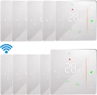 10X WiFi Digital LCD Raumthermostat Thermostatr für 5A Wassererwärmung Fußbodenheizung Wöchentlich programmierbarer Wandthermostat Unterstützung Mobile APP/Sprachsteuerung Kompatibel mit Alexa/Google Raumthermostate