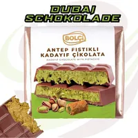 100g - Bolci Dubai Schokolade mit Pistaziencreme und Kadayif Engelshaar
