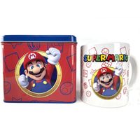 Nintendo Super Mario Tasse Cup Becher mit Spardose Münzbox 9 x 13 x 11cm