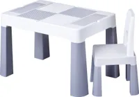 Kindertisch und Stuhl Set Multifun grau