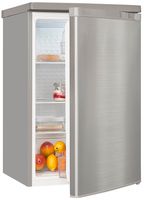 Exquisit Vollraumkühlschrank KS16-V-040D inoxlook | Kühlschrank ohne Gefrierfach freistehend 126 l Nutzinhalt | Edelstahloptik