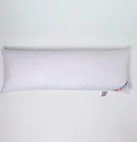 HOMESCAPES Seitenschläferkissen 40 x 145 cm – Körperkissen Federn & Daunen mit Bezug