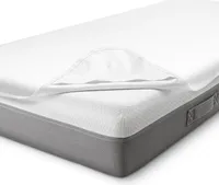 Sleezzz Vital wasserdichter Molton Matratzenschutz Fixspann 140 x 200 cm, Matratzenschoner aus 100% Baumwolle in weiß