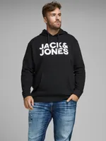 Jack & Jones Corp Logo Kapuzenpullover Schwarz 2XL Mann Schwarz 2XL