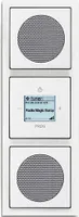Busch Jäger Unterputz WLAN iNet Internet Radio 8216 U (8216U) Komplett-Set Stil: Future Linear Studioweiß 2 x Lautsprecher + Radioeinheit + Abdeckungen + 3 fach Rahmen