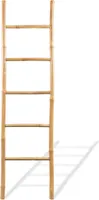 vidaXL Handtuchleiter mit 5 Sprossen Bambus 150 cm