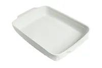 GUARDINI Auflaufform Keramik Rechteckig Backform Bräter Groß Weiß 24 x 36 cm