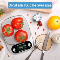 Küchenwaage digitale Grammwaage Haushaltswaage 5KG / 1g Digital Edelstahl