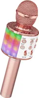 Mikrofon Karaoke Mikrofon Bluetooth,Mikrofon Kinder Kabellos mit LED-Leuchten
