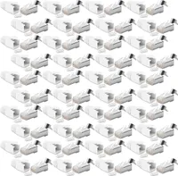 40x CAT7 CAT6 CAT6A Netzwerkstecker RJ45 Stecker vergoldete Kontakte Knickschutz