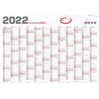 Jahresplaner / Wandplaner / Terminplaner 2022 A1 groß 1 Stück