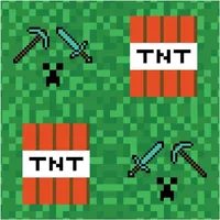 Párty papírové ubrousky Pixel - Minecraft - 20 ks
