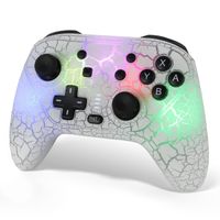 Switch Gaming Lenkräder , Switch Pro Controller für Switch/Lite/OLED, Farben einstellbares LED Gaming Lenkräder