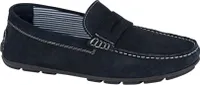 Roamers - Herren Halbschuhe, Wildleder DF2397 (47 EU) (Marineblau)