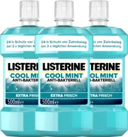 LISTERINE Cool Mint Antibacterial Mouthwash with Essential Oils and Intense Mint Flavor 500ml