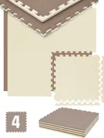 2,4 cm Dick: 1m² Bodenschutz Fitnessmatte 4 Sportmatten 50 x 50 Optische Mängel