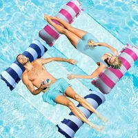 2 aufblasbare Wasserhägematten Schwimmbett Wasserliege Luftmatratze Pool Lounge