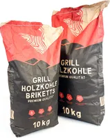 RHINOROCK BBQ Duo Excellence Set – 20 kg (10 kg Grillholzkohlebriketts + 10 kg Holzkohle in Restaurantqualität) – Langanhaltende Hitze & Profi-Grillergebnisse