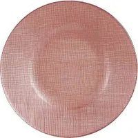 Rosa Glas Essteller 6 Stück (21 x 2 x 21 cm)