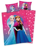 Disney Frozen - Die Eiskönigin Bettwäsche 40x60 + 100x135cm mit Reißverschluss