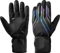 ROCKBROS Fahrradhandschuhe Herren Damen, Laufhandschuhe Atmungsaktive Unisex für Radsport, Rennrad, Mountainbikes Schwarz gr. L