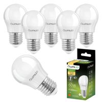 LUMILED Żarówki LED E27 P45 8W zastępuje (60W żarówka) 6 sztuk zestaw 806lm 3000K ciepła biel 180 stopni kąt świecenia 230V żarówka żarówka żarówka żarówka kształt kuli kula energooszczędna lampa