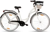 Goetze Style 28 | 18 Zoll ALU City Bike Damen Fahrrad, 3-Gang Nabenschaltung mit Rücktritt, Korb inkl.
