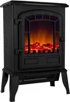 DEUBA® Elektrokamin Kaminfeuer 2000W 2 Heizstufen Elektroheizung elektrischer Heizlüfter Elektroofen Elektrokamin mit LED Flammen Dekokamin schwarz