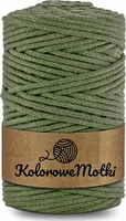 KoloroweMotki | Sznurek bawełniany z rdzeniem 50m 5mm Khaki | Idealny do rękodzieła, makramy, na torebki, dywany, prac artystycznych